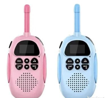 Dvoje dečijih voki-toki uređaja (pink i plavi) - Dvosmerna radio