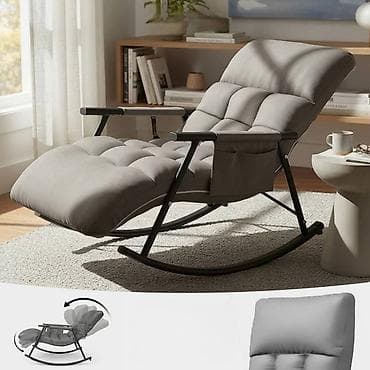 relax fotelja ikea: Elegantna ljuljaška stolica u nordijskom stilu sive boje ✨ ➡💰 Cena — 1