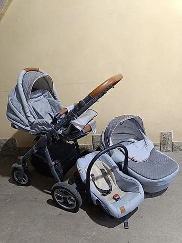 chanel bebe: Komplet 3 u 1 dečja kolica (siva) - Kolica sa reverzibilnom sportskom — 2