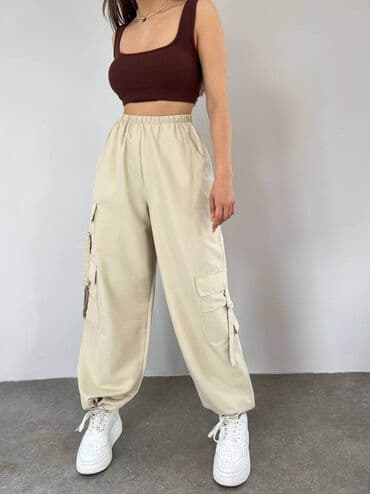zenske kargo pantalone: S (EU 36), M, L, Kargo — 3