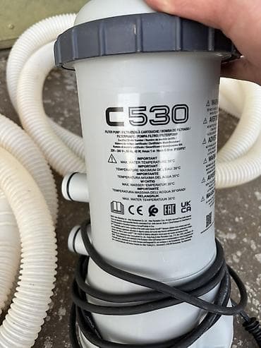 prskalica za voće: Kartušni filter-pumpa za bazen C530 sa crevima i filterom (filter — 5