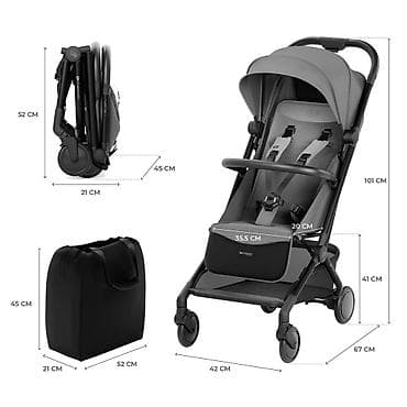 Kolica za bebe: KINDERKRAFT KOLICA PILOT 2 – PLATINUM GREY (SKU: KSPILO02GRY) — 6