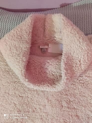 Aksesoari: Čupavi ženski duks prljavo roze boje,veličina xl sa rol- — 4