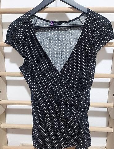 Signorina majica na preklop, S veličine, skoz uska uz telo, sa efektom