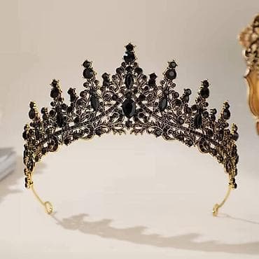 ranac novi sad: Luksuzna kruna/tiara – barokni dizajn sa kristalima - Elegantna — 7