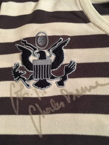 sweatshirt h m: Odličan, kao nov La Martina džemper, M veličina, beli sa teget prugama — 13