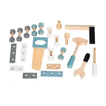 Dečije radionice i alati: DRVENA RADIONICA STO SA ALATOM – 32 ELEMENTA (ECO TOYS) Šifra — 1