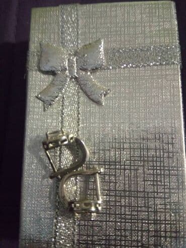 srebrna ogrlica sa krsticem: Clip-on earrings, Material: Cubic zirconia, Silver — 3