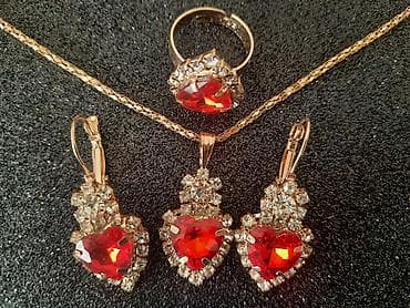 pull and bear komplet: Nakit Set Ogrlica, minđiše i prsten. Slanje poštom. - Postekspres - — 1