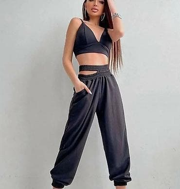 Trenerke siroke donji deo sa duplim lastisem. Dostupna nezmo zuta