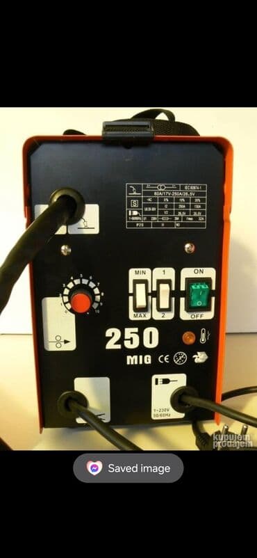 alati iz uvoza: MIG250 CO2 Haina 250A Model M-148 Specifikacija : - MIG CO aparat — 2