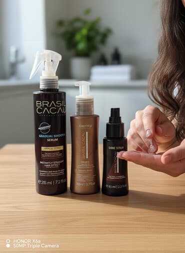 balea krema za kovrdzavu kosu: Profesionalni set za negu i stilizovanje kose – Brasil Cacau / Cadiveu — 1