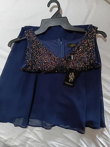 mašne za svadbu: Elegantna koktel haljina Dressystar – tamnoplava - Gornji deo — 2