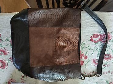 40 dp: Torba preko ramena sa patchwork dizajnom - Materijal: kombinacija eko — 3