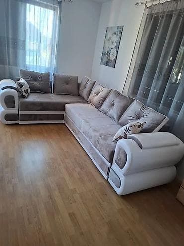 Ugaona garnitura na rasklapanje – modernog dizajna - L‑forma sa