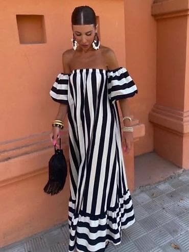 dusan stil haljine: Letnja maxi haljina na pruge - Kroj: široka, lepršava maxi dužina sa — 3