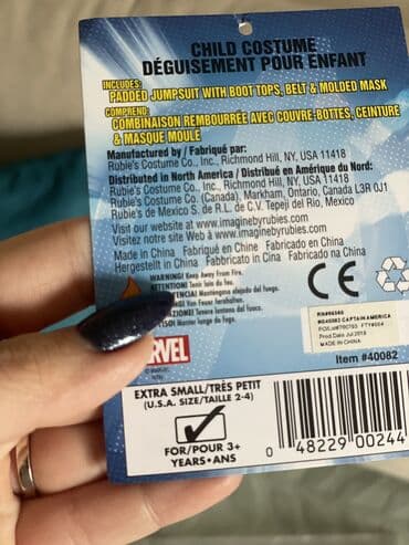 farma igracke za decu: Original Marvel Captain America kostim za decu do 3-4 godine, xs — 3