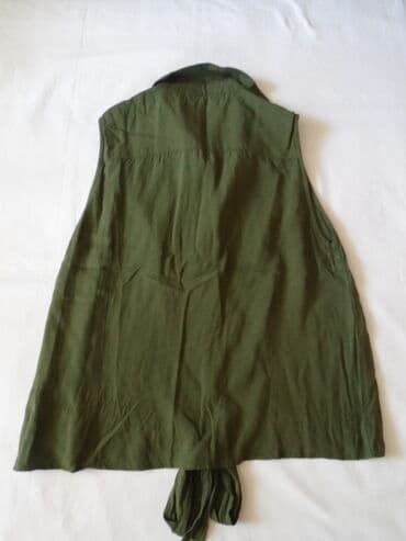 prsluk od vestacke koze: Koton, M (EU 38), Viscose, color - Khaki — 3