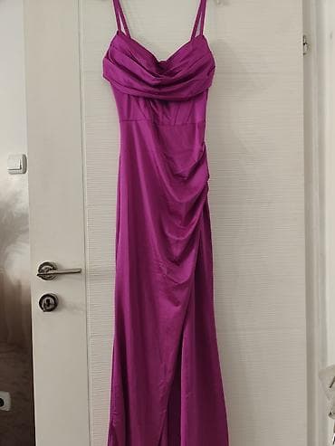 sandale sa cirkonima: Duga elegantna haljina u boji fuksije NOVO - Model: duga večernja/ — 1