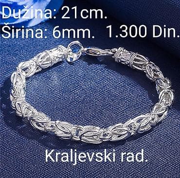 prsten od hirurskog celika: Posrebrena muška narukvica sa žigom S925 od hirurskog čelika – — 1