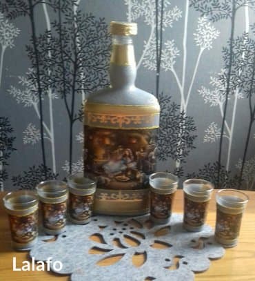 lidl makaze za travu: BoŽiĆni komplet, svečani flaša od 1l i 6 rakijskih čašica (ili — 5