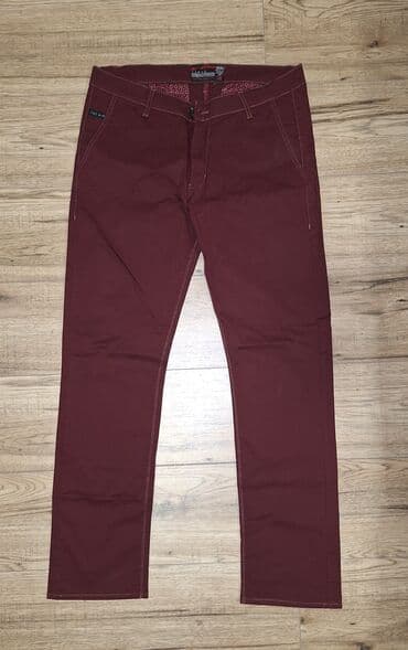 elipsa kompleti sa pantalonama: Trousers, XL (EU 54), Chino, color - Burgundy — 1