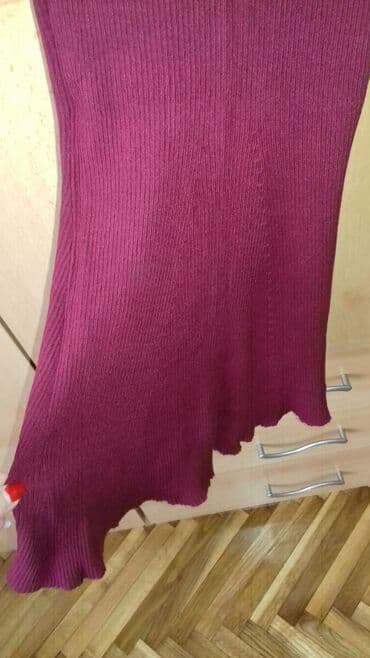 Dresses: Bershka XS, color - Burgundy, Short sleeves — 6