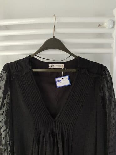 beli sako zara: Zara M, bоја - Crna, Oversize, Dugih rukava — 5