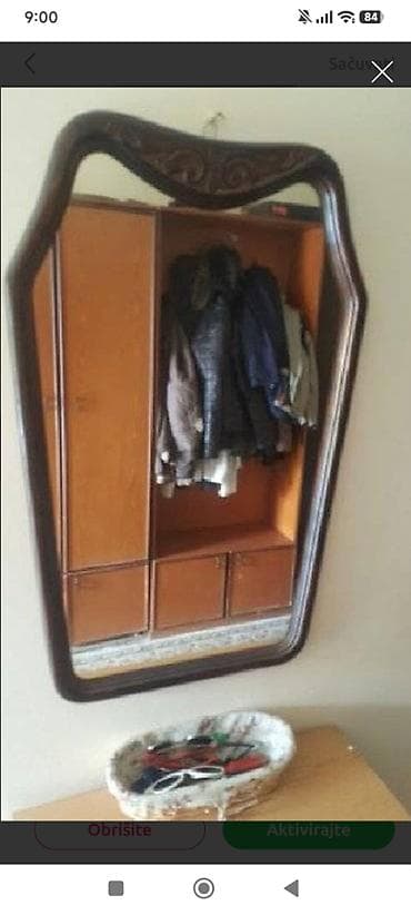 Zidno ogledalo sa drvenim ramom - Klasičan, dekorativno profilisan