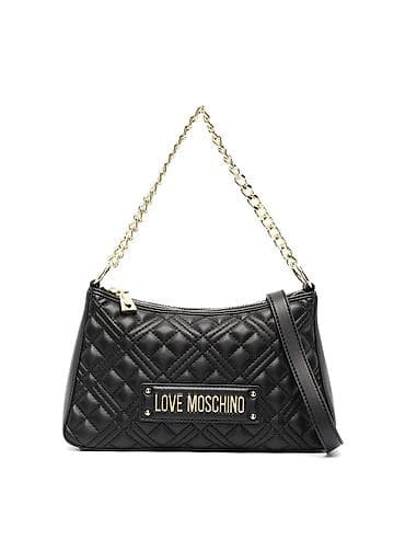 kozni kais mona: Love Moschino ženska torba preko ramena - Model: crna quilted torbica — 1