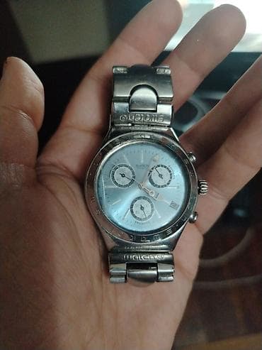 Swatch muški hronograf ručni sat - Kućište i narukvica od nerđajućeg — 1