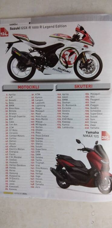 magnum pi sa prevodom: Katalog: motorcikala 2021. 260 str. sa osnovnim teh. podacima — 2