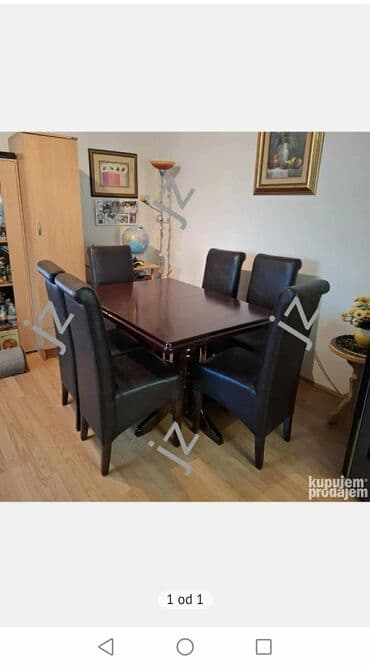 Sets of table and chairs: Baluster 4 Dimenzije: 40 Stolice kljun Eko koza atina 102 Za sve info — 1