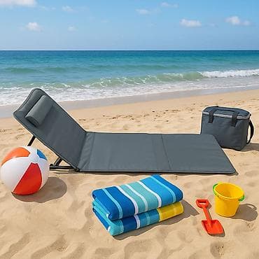 Ležaljka sklopiva za plažu 140x39 cm – siva, model LP-722000S-310