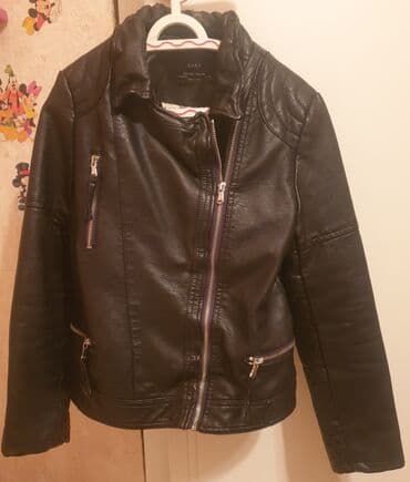 vuneni prsluci sa zlatibora: ZARA kozna jakna bajkerka 11-12 godina 152 cm, girls biker jacket — 10