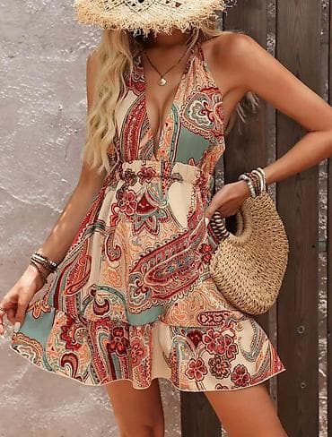 moda haljine: Atraktivna letnja haljinica otvorenih leđa, M veličina — 2