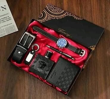 Wedding Clothes & Accessories: Muški poklon set – elegantni modni aksesoari u ukrasnoj kutiji — 1