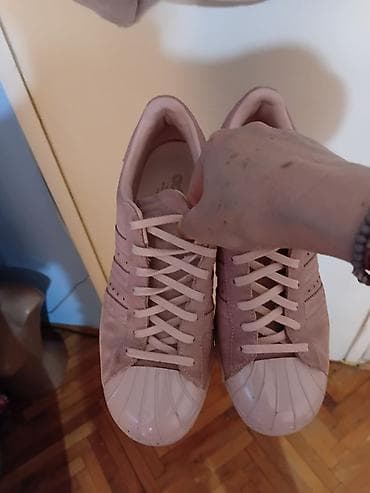 braon kožne cipele ženske: Adidas Superstar ženske patike – model ART CP9946 - Boja: puder/roze — 7