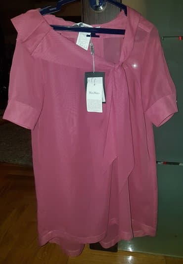 tunika boho style: Max Mara, S (EU 36), Single-colored, color - Burgundy — 2