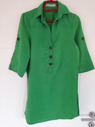 crop top c a: S (EU 36), Lan, Jednobojni, bоја - Zelena — 1