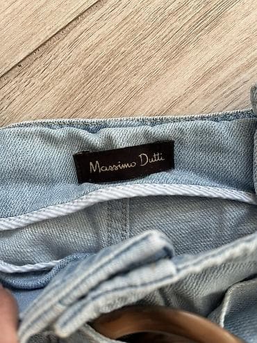 ugg ženska: Massimo Dutti ženske pantalone od svetlog denima - Model: paperbag — 2