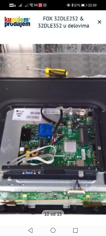 drzac za telefon za motor: FOX 32DLE252 i FOX 32DLE352 – delovi za TV Dostupni originalni delovi — 8