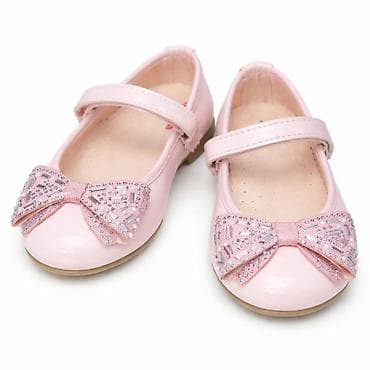 kadice za bebe sa termometrom: Dečije baletanke – svetloroze lakovane sa ukrasnom mašnom - Elegantne — 2