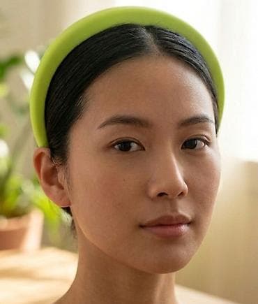 Široka traka/rajf za kosu – limeta zelena - Moderan, naglašen