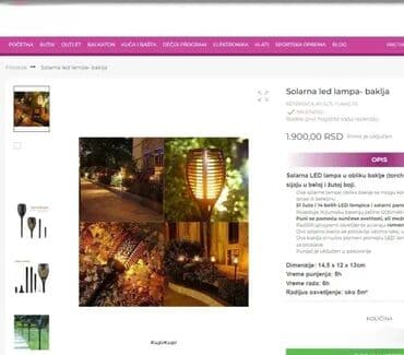 nastavak za slavinu u kuhinji: *** AKCIJA *** 0818 Dekorativna baštenska solarna LED lampa; — 9