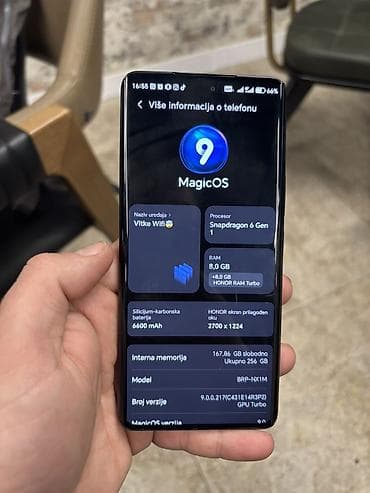 Sweatpants: Honor magic7 lite - Dizajn: tanko, mat crno kućište sa brušenim — 6