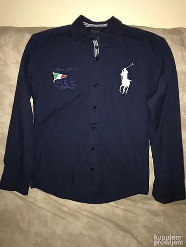 Original Ralph Lauren kosulja M 100% cotton Teget plava TOP Ramena