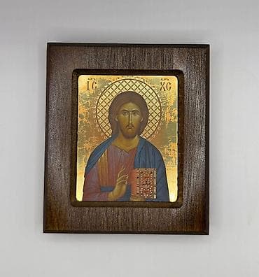 bela kuhinja: Pravoslavni devotionalni set - Ikona na drvetu: bogato kolorisana — 1