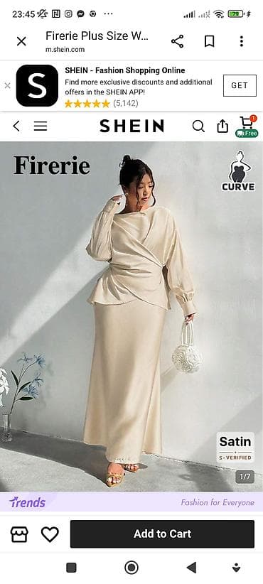 plus size: Duga elegantna satenska haljina Firerie (Curve kolekcija) - — 6