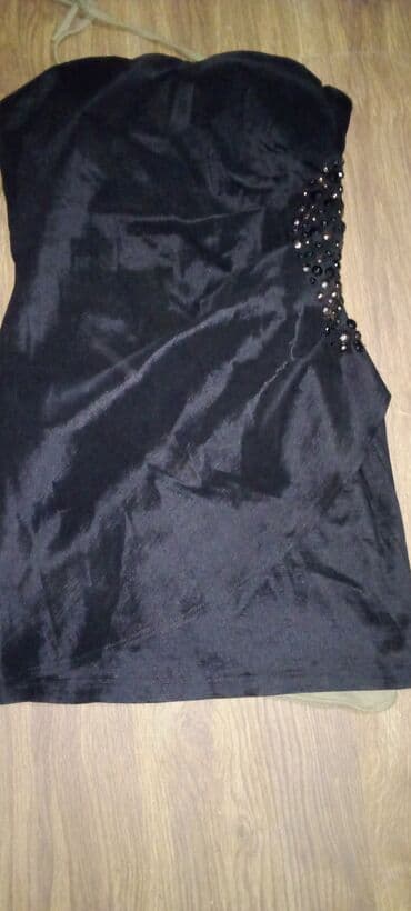 dilvin haljine: XL, bоја - Crna, Koktel, klub, Top (bez rukava) — 1